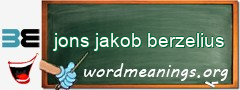 WordMeaning blackboard for jons jakob berzelius